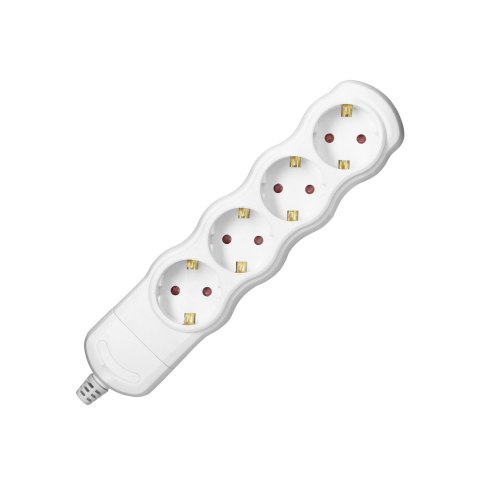 Rozgałęźnik 4x2P+Z Schuko, biały