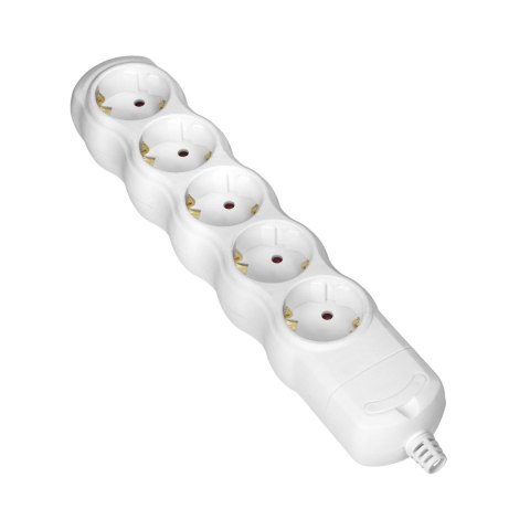 Rozgałęźnik 5x2P+Z Schuko, biały