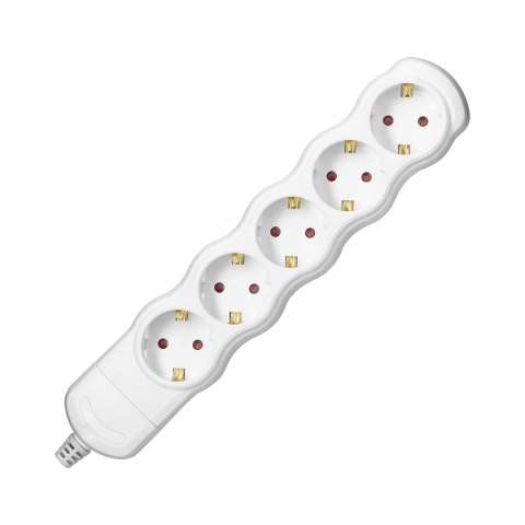 Rozgałęźnik 5x2P+Z Schuko, biały
