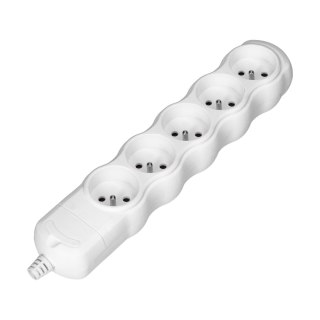 Rozgałęźnik 5x2P+Z, biały