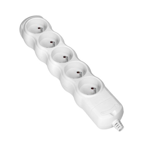 Rozgałęźnik 5x2P+Z, biały