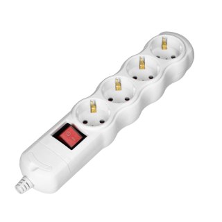 Rozgałęźnik z wyłącznikiem 4x2P+Z Schuko, biały