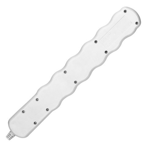 Rozgałęźnik z wyłącznikiem 6x2P+Z, biały