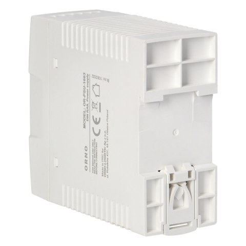 Zasilacz przemysłowy, na szynę DIN, 24VDC, 2,5A, 60W, w plastikowej obudowie
