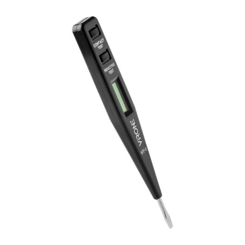 Elektroniczny próbnik napięcia 5w1, test obecności, pomiar, indukcja, ciągłość, polaryzacja DC, czarny