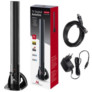 Antena TV DVB-T/T2 HEVC Maclean, wewnętrzna, tubowa LTE, filtr 5G, max poziom wyjściowy 100dB?V, MCTV-930