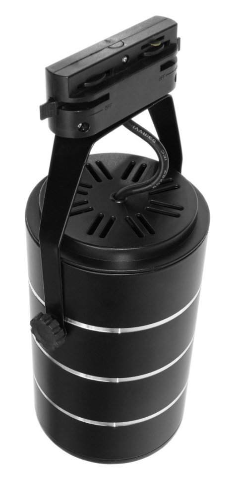 Lampa sklepowa led reflektor szynowy jednofazowy czarny 30w 2550 lm światło zimne 6000k