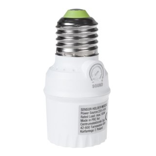 Oprawa żarówki z czujnikiem dźwięku Maclean, E27 z czujnikiem dzwięku, max 100W, Zakres 30dB - 90dB, MCE232