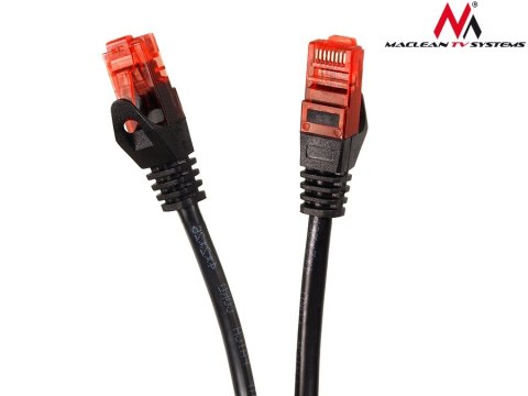 Przewód kabel patchcord UTP Maclean, wtyk-wtyk, Cat6, 3m, czarny, MCTV-742