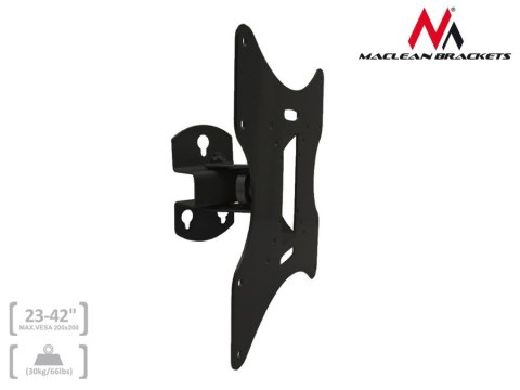 Uchwyt do telewizora lub monitora Maclean, uniwersalny, max VESA 200x200, 23-50", 30kg, czarny, MC-501A B