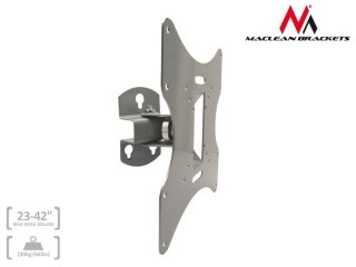 Uchwyt do telewizora lub monitora Maclean, uniwersalny, max VESA 200x200, 23-50" 30kg, srebrny, MC-501A S