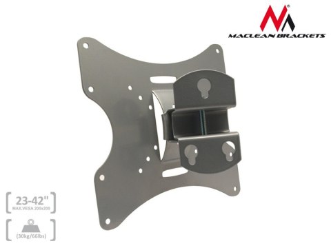 Uchwyt do telewizora lub monitora Maclean, uniwersalny, max VESA 200x200, 23-50" 30kg, srebrny, MC-501A S