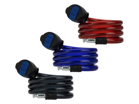 64-002# Blokada rowerowa 1m+2 kluczyki mix kolor