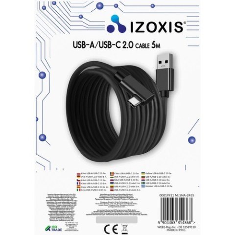 Kabel USB -A 2.0 5m C Izoxis 19911