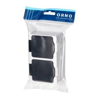 Gniazdo podwójne 2X2P+Z AQUATIC MINI IP 54 biało-czarne