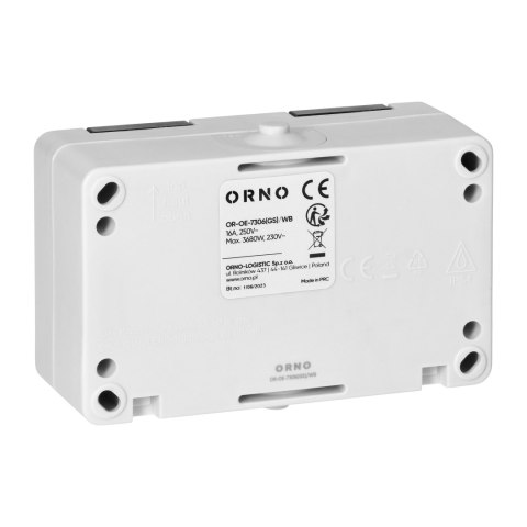 Gniazdo podwójne 2X2P+Z Schuko AQUATIC MINI IP 54 biało-czarne