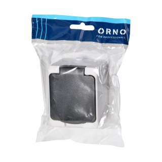 Gniazdo pojedyńcze 2P+Z AQUATIC MINI IP 54 biało-czarne