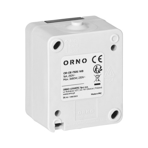 Gniazdo pojedyńcze 2P+Z AQUATIC MINI IP 54 biało-czarne