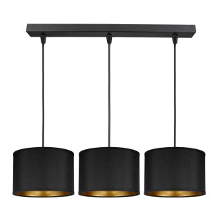 KYLO 3P E27, lampa wisząca, max. 3x60W, czarna, listwa