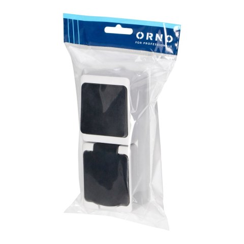 Łącznik jednobiegunowy + Gniazdo 2P+Z Schuko AQUATIC MINI IP 54 biało-czarne