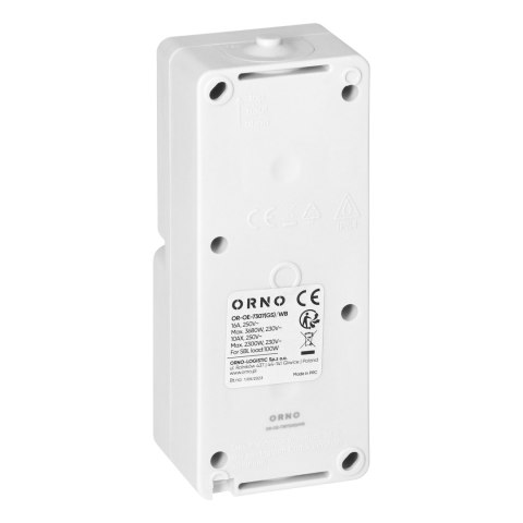 Łącznik jednobiegunowy + Gniazdo 2P+Z Schuko AQUATIC MINI IP 54 biało-czarne