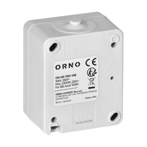 Łącznik świecznikowy AQUATIC MINI IP 54 biało-czarny
