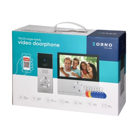 TALOS, zestaw wideodomofonowy, 4-żyłowy, 7", Wi-Fi, ekran dotykowy, Full HD, RFID
