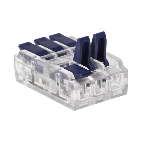 Złączka instalacyjna zaciskowa 3-przewodowa, dwustronna; na dowolny przewód 0,75-4mm?; IEC 250V/32A; 50 szt.