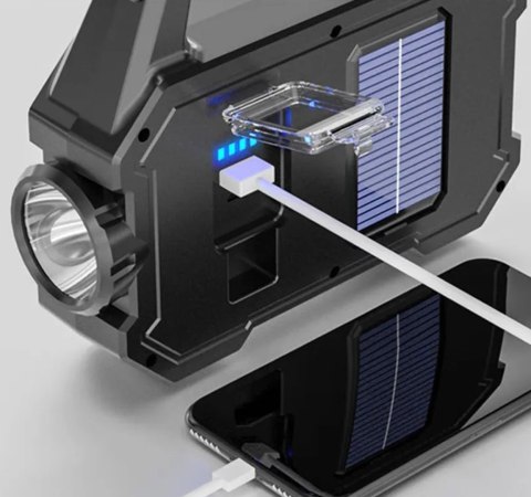 ZD103 Latarka akumulatorowa powerbank solarna