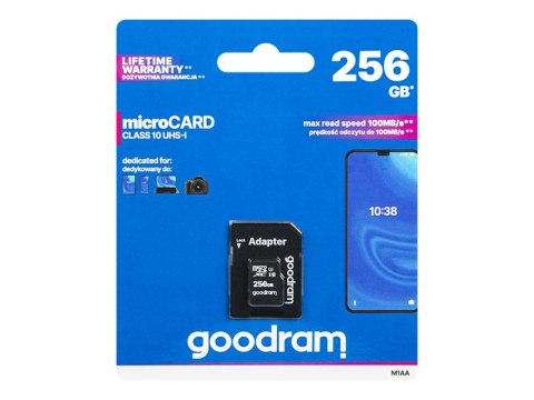 66-280# Karta microsdxc 256gb+adapter sd cl10 goodram uhs-i