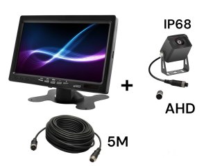 Monitor samochodowy lcd 7 cali 12/24v kabel 10m oraz kamera cofania 4pin zestaw ahd