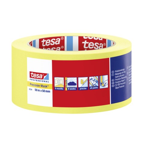 Taśma malar.precyz.extra cienka 0.09mm washi 50m:50mm,żół
