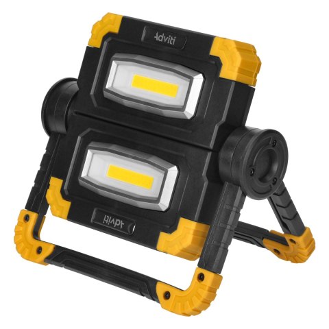 GEMINIX LED 2x10W, naświetlacz roboczy, przenośny z akumulatorem, 1200lm, IP44, 4000K, 5000mAh