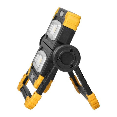GEMINIX LED 2x10W, naświetlacz roboczy, przenośny z akumulatorem, 1200lm, IP44, 4000K, 5000mAh