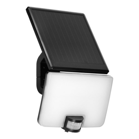SOLIS LED 10W, naświetlacz solarny z czujnikiem ruchu PIR, 1200lm, IP54, 4000K, 3000 mAh, czarny