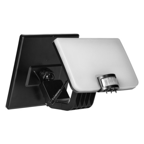 SOLIS LED 10W, naświetlacz solarny z czujnikiem ruchu PIR, 1200lm, IP54, 4000K, 3000 mAh, czarny