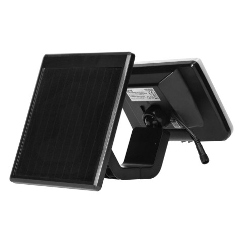 SOLIS LED 10W, naświetlacz solarny z czujnikiem ruchu PIR, 1200lm, IP54, 4000K, 3000 mAh, czarny