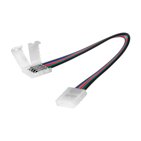 Złączka LED RGB 10mm, dwustronna, z przewodem