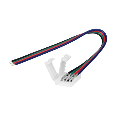 Złączka LED RGB 10mm, jednostronna, z przewodem