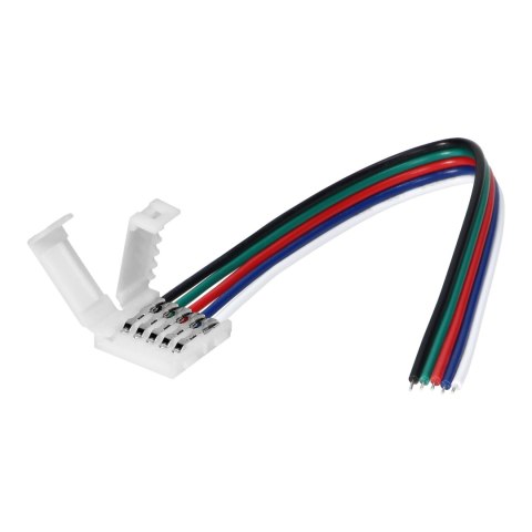 Złączka LED RGBW 12mm, jednostronna, z przewodem