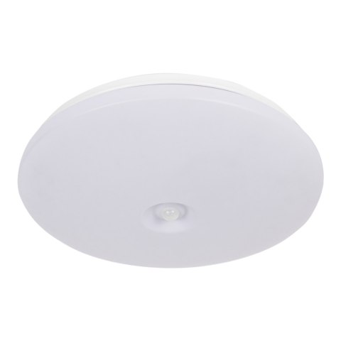 ASTERIA plafon 2xE27, max. 2x60W, czujnik ruchu PIR, IP44, biały