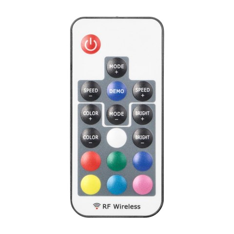 Bezprzewodowy sterownik do taśm LED RGB z pilotem, 17 przycisków, 12V, 6A, 72W