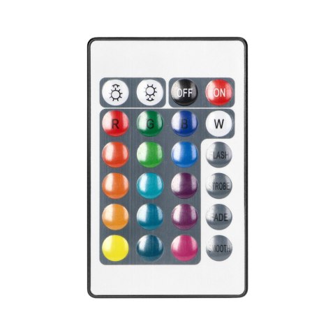 Bezprzewodowy sterownik do taśm LED RGB z pilotem, 24 przyciski, 12V, 6A, 72W
