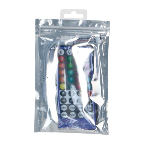 Bezprzewodowy sterownik do taśm LED RGBW z pilotem, 40 przycisków, 12V, 8A, 96W