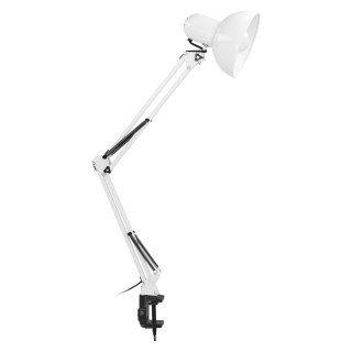 DEON, lampa biurkowa przykręcana, 10W, E27, stalowa, czarna