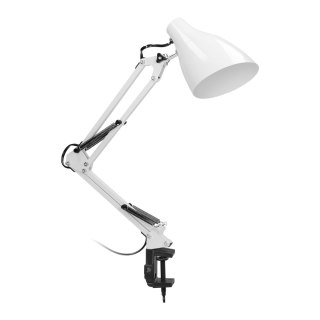 DIAN, lampa biurkowa przykręcana, 10W, E27, stalowa, czarna