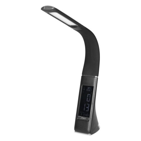 DOLOMIT LED 5W, lampka biurkowa z budzikiem, 300lm, 4000K, czarna