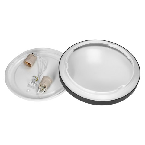 SELENE plafon 2xE27, max. 2x15W, IP54, czarny
