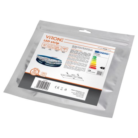 Taśma LED 12V, 2835, 60L/m, 500lm/m, 4,8W/m, IP20, 4000K, 5m