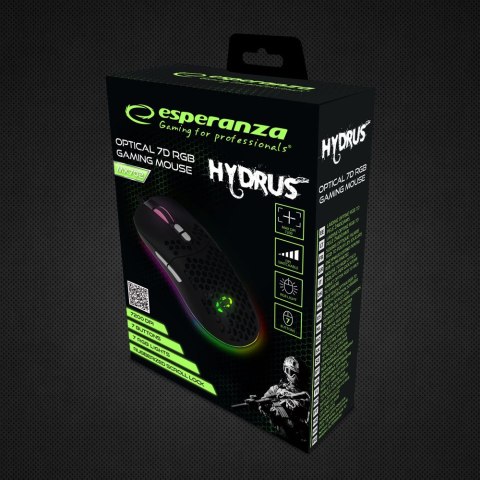 EGM702 Esperanza mysz przewod. gaming led rgb 7d opt. usb hydrus